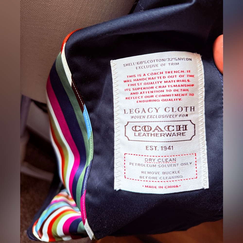 Coach Legacy Collection Trench Coat – Dark Navy - with Garment Bag - Picture 6 of 8